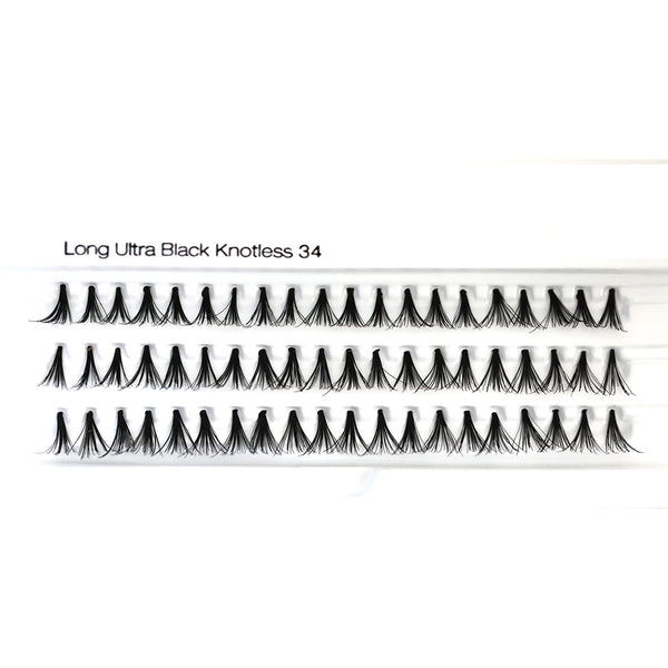 LONG ULTRA BLACK 34 | KNOTLESS FLARE LASHES